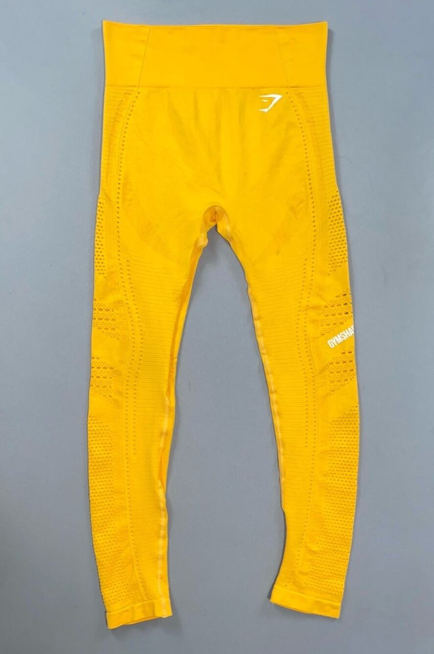 GymShark Women's Fitted All-Over Mesh Athletic Pants, Leggings. Yellow, M. Read.